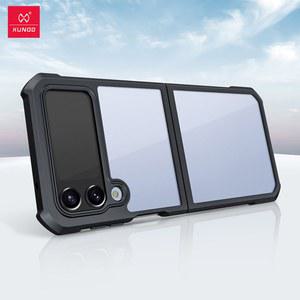 Xundd- g xy z flip4 핸드폰 케이스 휴대폰 충격 방지 투명 블 멋진 디자인 갤럭시 Z 플립 3 4 용 DS-6E