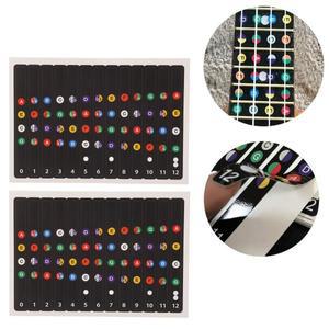 단자문 콘서트용 우쿨렐레 프렛보드 스티커 코드 프렛 노트 PVC 핑거 가이드 2개