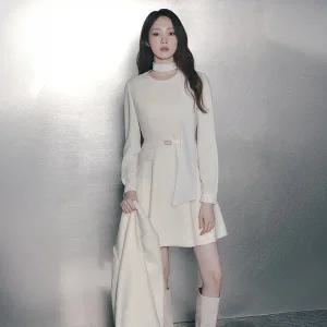 LINE [라인어디션] [BYLYNN]트위드 타이 원피스(이성경 착용) NWOPPK4300