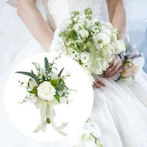 낭만적 조화 웨딩 샤워 부케 꽃 같 를위한 졸업 가짜 공 신부 파티 실물 인