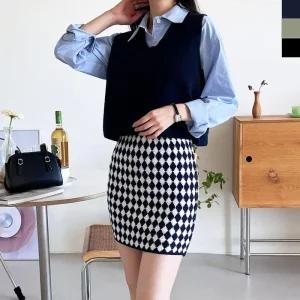 [라일리여성의류] Rly 니트스커트 스커트 1033 미니스커트 포커스니