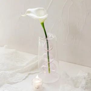 벨라 버블 이중유리 화병 (6type) (3단(핑크))장식 화병꽃 소품 글라스 글라스병 투명병 꽃병 유리병