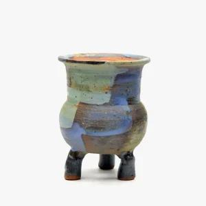 수제 다육이 화분 SP402 퀼트 긴단지 13x17cm인테리어용 도자기 미니 도자기이 옹기 집들이 이용 디자인