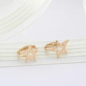 [엘리스톤] 14K 별그리기 원터치 귀걸이