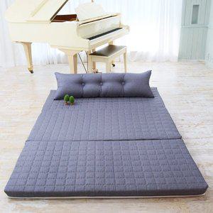 [리진] 솔리드 세미누빔 3단접이식 메모리폼 매트리스 퀸 7cm(커버+메모리폼 매트)