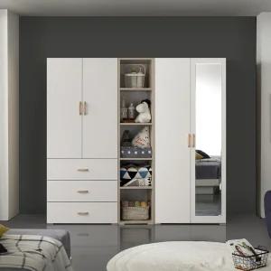 LPM 이음2000장롱세트CSM(3서랍옷장+400오픈선반장+거울옷장)