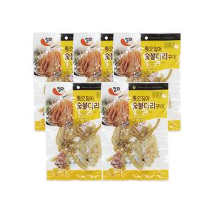 정화식품 통오징어 숯불다리구이 45g x 5개