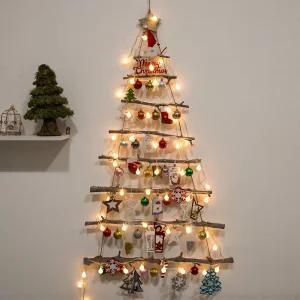 크리스마스 벽트리 나무 LED 리디아 우드 100cm 벽걸이 풀세트 소품 데코 촬영