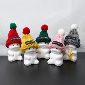 빅 핸드메이드 니트 털실 모자 파츠