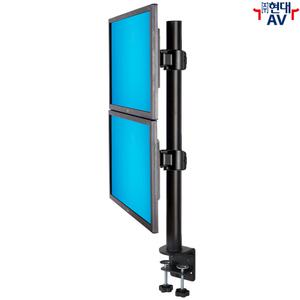 HD-48321VC 모니터(상하 2대) 책상 거치대, 35인치/12kg 호환, 케이블 정리, 장축봉 4종류 교체 지