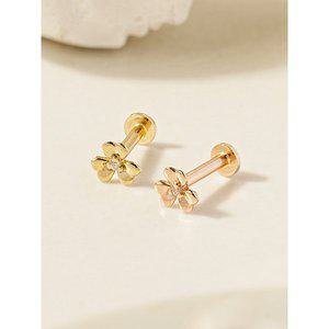 [미니멀피어싱]14K 인터널 미니 세잎클로버 라블렛 피어싱