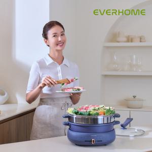 에버홈 오연수찜기 멀티쿠커 전기냄비 전기 전골 냄비 그릴 EV-MP8100