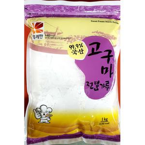 국산 고구마전분99.9% 고구마가루 1키로 김지천 고구마묵 김말이