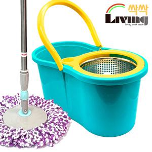 리빙싹싹 스텐 통돌이 회전 청소기 스핀 밀대 핸드 마대 물걸레 스텐레스