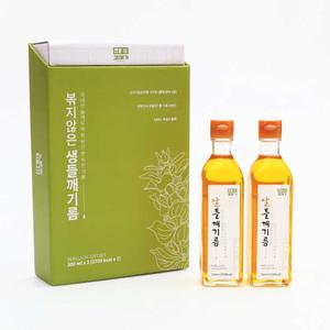 국산 냉압착 생들기름 저온압착 들깨기름 300ml x 2병 선물세트