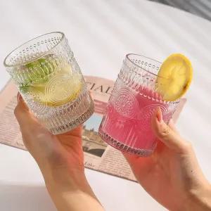 빈티지 크리스탈 유리 컵 하이볼 맥주 잔 홈카페 유리잔 1p