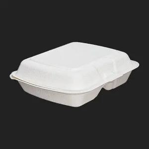 식품포장 버개스 2칸 펄프용기 EU-092 1박스(200개)