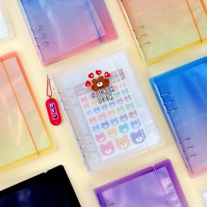 워너디스 A5 6공 다이어리 바인더 커버 A5 감성 무지 PP 커버 다꾸 스티커 북 바인더 보관함