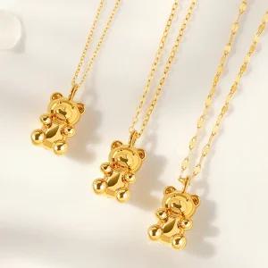[골드팡] 24k 순금 통통젤리곰 목걸이