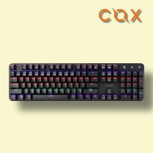 콕스 CK420 레인보우 LED 게이밍 기계식 키보드 블랙 갈축