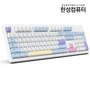 한성컴퓨터 TFG Cloud CF 유무선 기계식 키보드 코튼캔디 핑크솔트 토독 40g 저소음 갈축