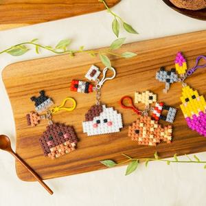 민화샵 디폼블럭 겨울간식키링 호빵 붕어빵 군고구마 군밤 열쇠고리 만들기키트