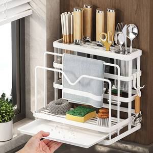 칼블럭 싱크대 칼꽂이 도마 거치대 보관함 조리도구 정리대