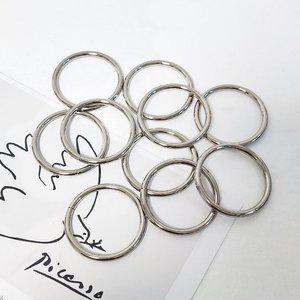 키링부자재오링 연결고리 전기도금O링 실버 10개 38mm (WFFTF36)