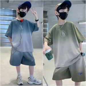 남아 주니어 그라디썸머 반팔 반바지 트레이닝 세트