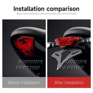 바이크 오토바이 번호판 거치대 통합 미등 블랙 테일 깔끔한 후면 머드가드 부착 트라이던트 660