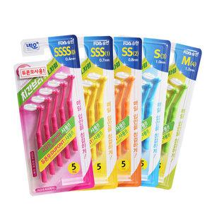 네오 에버덴 치간브러쉬 L자형 치간칫솔 듀폰모 5개입 사이즈선택