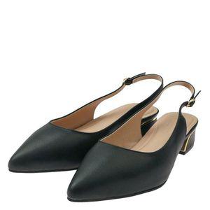 [갤러리아] SAERA 세라 여성 소가죽 포인티드 토 슬링백 샌들 S20G401 블랙 3CM