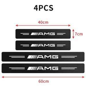 혼다 자동차 4PCS 탄소 섬유 자동차 스티커 메르세데스 벤츠 AMG GLE 액세서리에 대 한 문 임계 값 방수