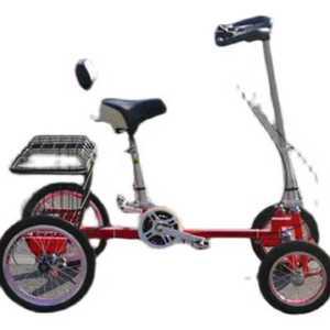 성인 네발 자전거 장보기 사이클 마실용 유원지 핸들