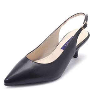 [갤러리아] SAERA 세라 여성 포인티드 토 소가죽 슬링백 샌들 S22G450 블랙 5CM