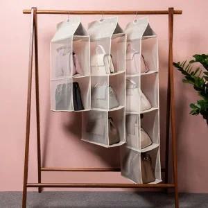 걸이형 포켓 가방정리 수납보관함 모자수납 옷장정리 가방정리함 장농행거틈새 틈새진열대