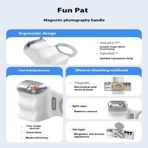 텔레신 P1-MP-10 마그네틱 폰 카메라 촬영 핸드 그립 홀더 보조 리모컨 핸들