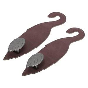 대부분의 자동차, SUV, 트럭 카시트 백 오거나이저를 위한 Partuto 2개 유니버설 헤드레스트 후크 견고한 인조 가죽 메탈 와인 레드 7.87