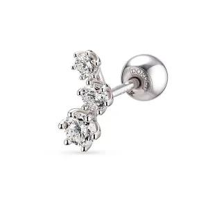 [도로시][LIVE서브]14k 크레센도 랩 다이아몬드 피어싱(1개)