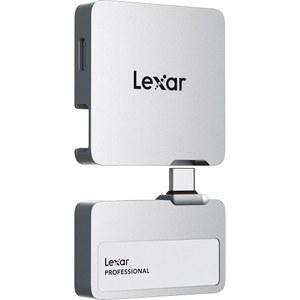 [미국배송] LEXAR 2TB 프로페셔널 GO 휴대용 SSD(허브 포함) APPLE 4K 60FPS PRORES 최대 1050MB/S USB 3.2 2세대 러기드 IP65 울트라콤팩트 IPHONE 15/16과 호환 외장 SSD(LSL400S002T-RNSNU) 지원