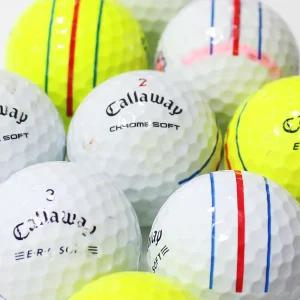 캘러웨이 트리플트랙 A-급 크롬소프트 ERC 3.4피스 화이트칼라 혼합 100개 로스트볼 골프공