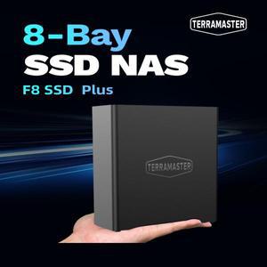 TERRAMASTER F8 SSD 플러스 NAS - 8Bay 모든 코어 i3 스레드 CPU, 16GB RAM, 팜 사이즈 네트워크 부착 스토