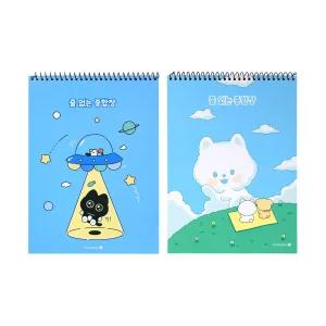 초등학생 두꺼운 종합장 5권세트 140g 도화용지