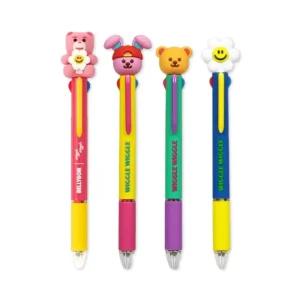 위글위글 볼펜 4종세트 4색 멀티펜 볼펜 0.7mm
