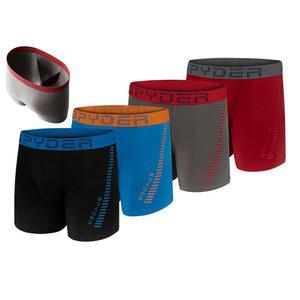 스파이더 남성 복서 브 4팩 폴리 스판덱스 퍼포먼스 속옷/컴포트 서포트 파우치