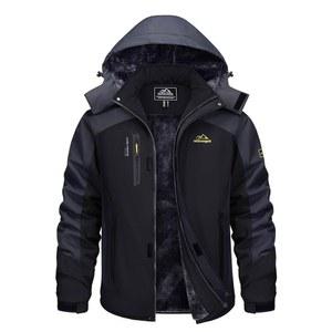 타코센 겨울 재킷 남성 방수 플리스 스노우 스키 군용 전술 코트 파카 후드 레인코트