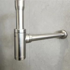 대림바스 DL-P4068 무광 니켈 세면대배수관 P-트랩 벽배관 세면기부속품