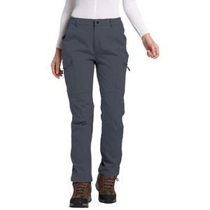 린랑엔 여성 폴라 플리스 안감 방수 등산 바지 보온 소프트쉘 따뜻한 야외 겨울 스노우 스키