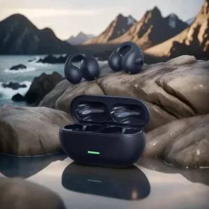 오픈형이어폰 T75 Fone 블루투스 헤드셋 53 무선 골전도 헤드폰 클립 이어 음악 소음 차단 HD 통화 스포츠