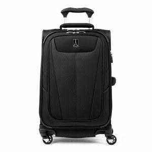 트래블프로 맥슬라이트 5 소프트사이드 확장형 기내 수하물, 휠 4개, 경량 , 남녀 블랙, 21인치 반입